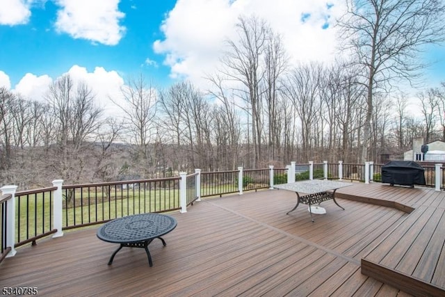 deck with grilling area