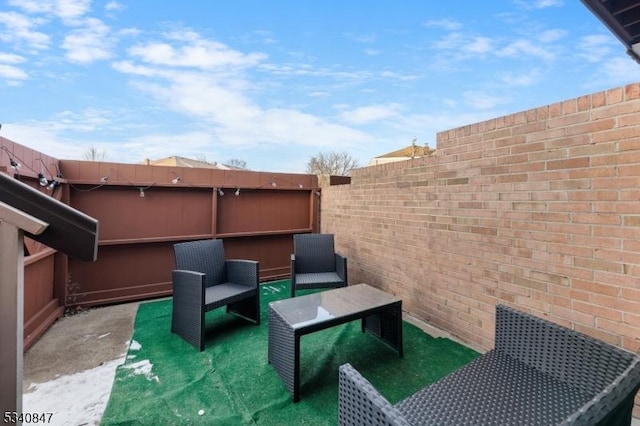 view of patio / terrace with a fenced backyard