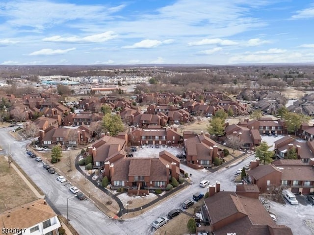 aerial view with a residential view