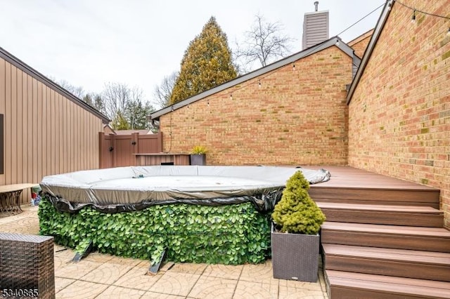 view of patio / terrace featuring a pool