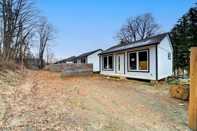 view of front of property with fence