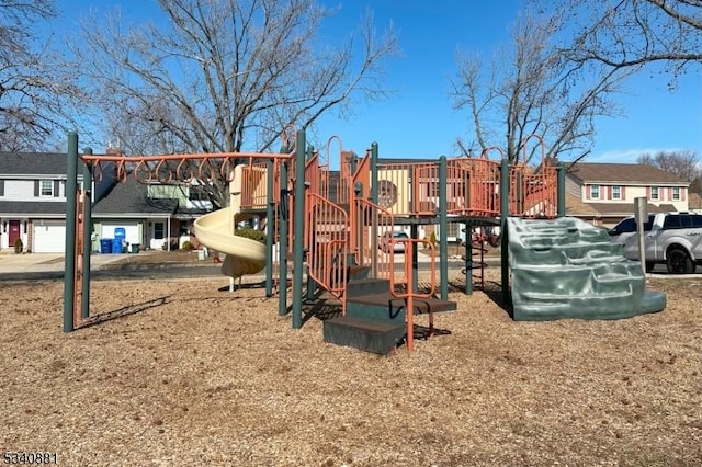 view of community jungle gym