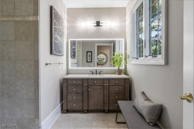 35 Geiger Ln, Warren Twp, NJ 07059 - full bathroom with vanity, tile patterned floors, and baseboards