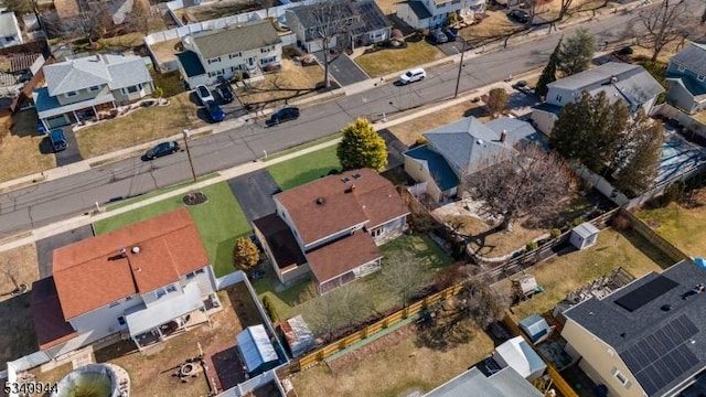 aerial view featuring a residential view