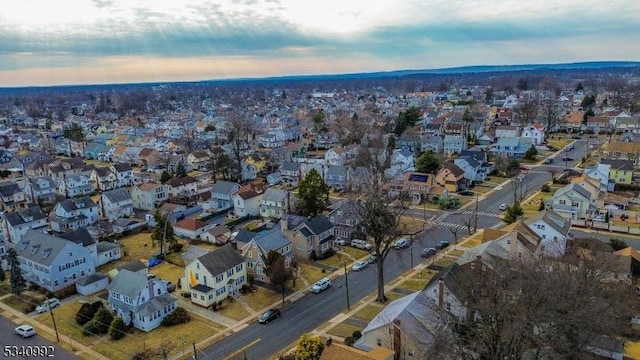 bird's eye view featuring a residential view