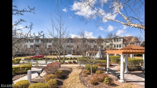 view of community featuring a gazebo