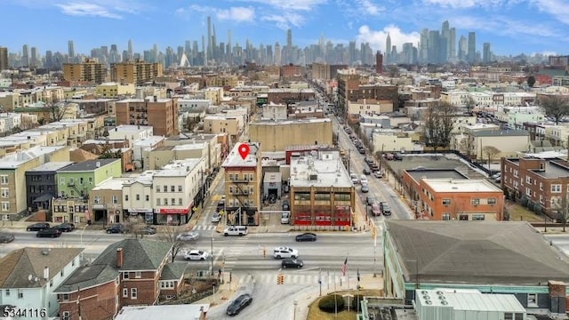 aerial view with a view of city