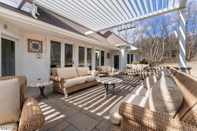 view of patio / terrace with an outdoor hangout area