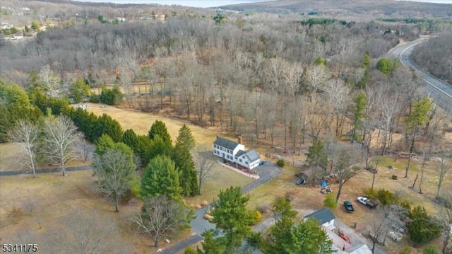 aerial view with a rural view