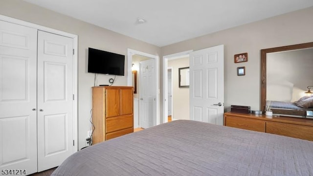 bedroom with a closet