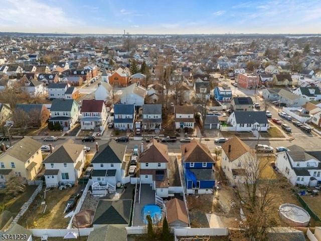 drone / aerial view with a residential view