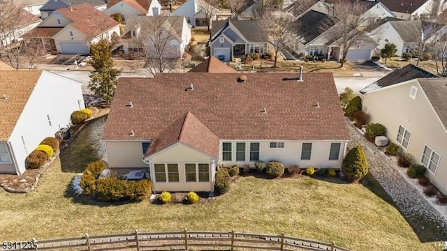 bird's eye view featuring a residential view