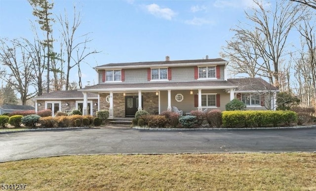 view of front of property with a porch