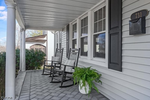 view of patio / terrace featuring a porch