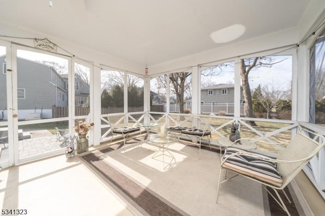 sunroom featuring plenty of natural light