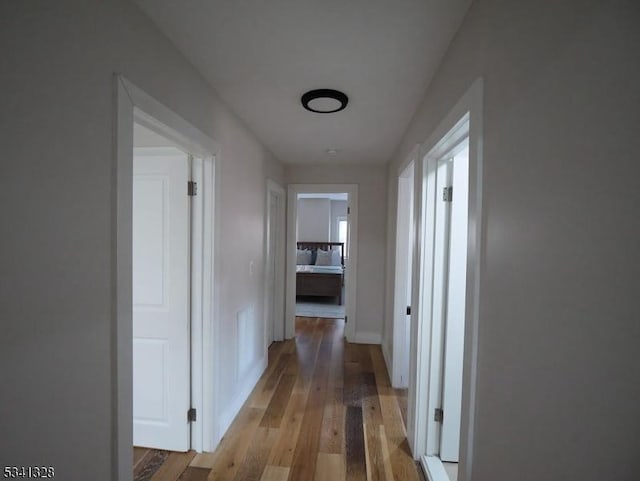 hall featuring light wood finished floors