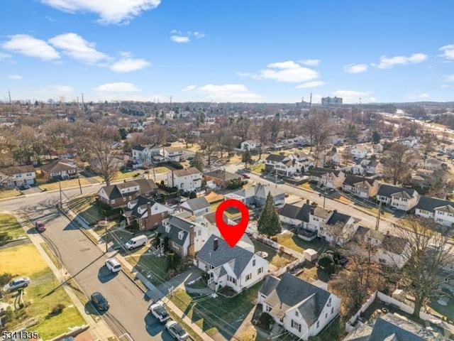 bird's eye view featuring a residential view