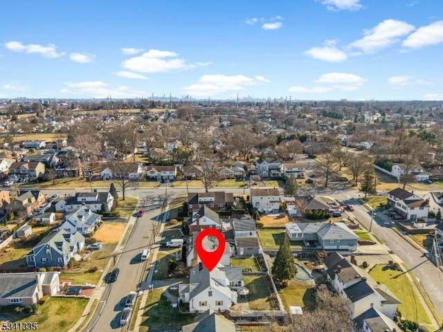 drone / aerial view with a residential view