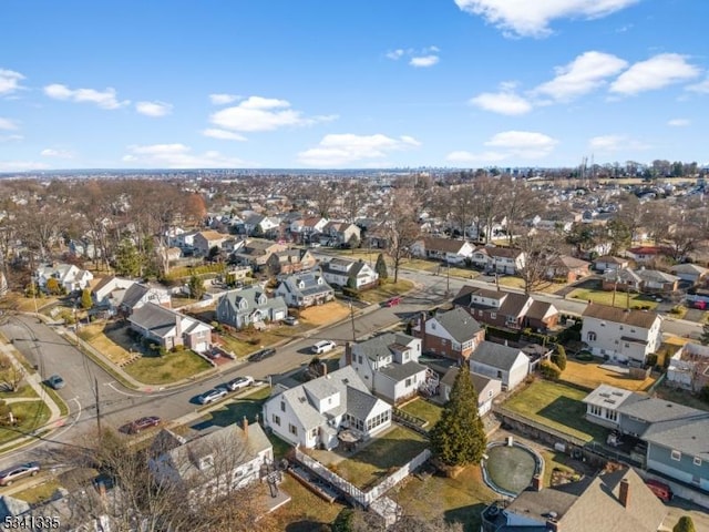 aerial view with a residential view