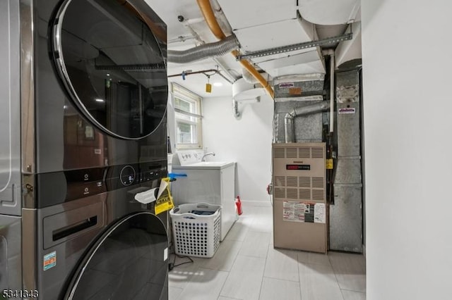 4 Dorrien Rd, Livingston Twp, NJ 07039 - laundry room with stacked washing machine and dryer