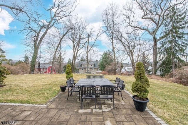 view of patio with outdoor dining area