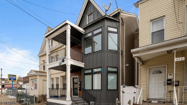 view of front of house featuring board and batten siding