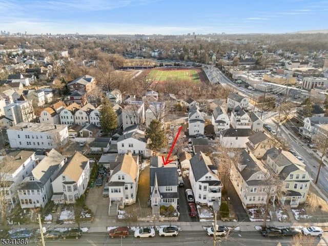 drone / aerial view with a residential view