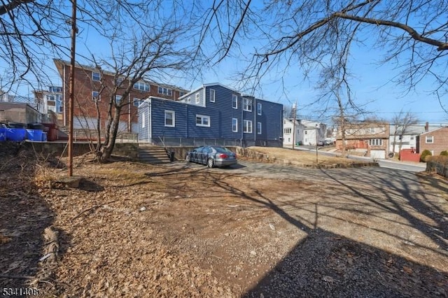 exterior space with a residential view