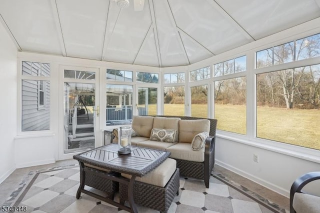 view of sunroom / solarium