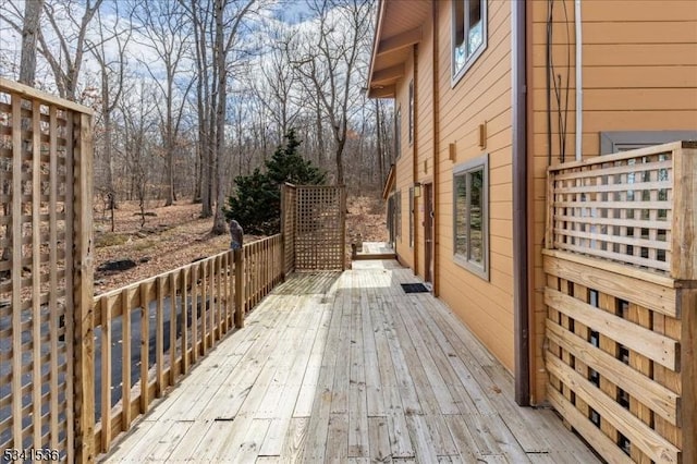 view of wooden terrace