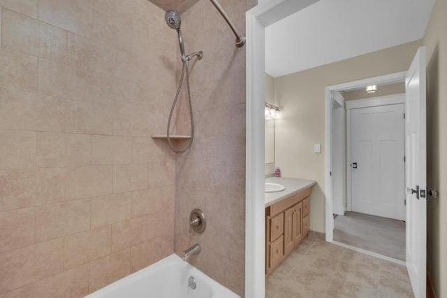 bathroom with shower / tub combination and vanity