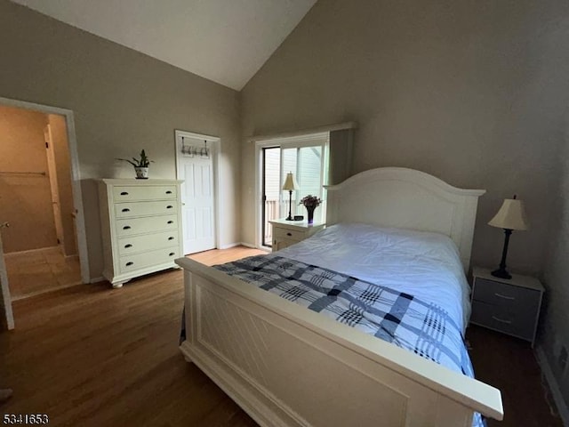 13 Cedar Ct, Raritan Twp, NJ 08822 - bedroom with wood finished floors and high vaulted ceiling