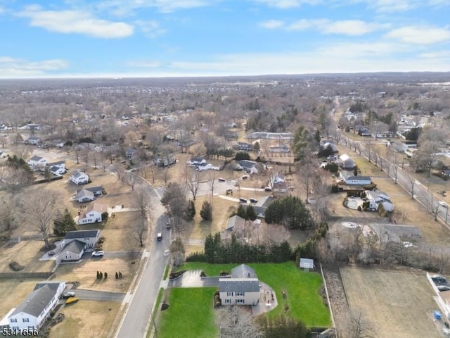 aerial view with a residential view