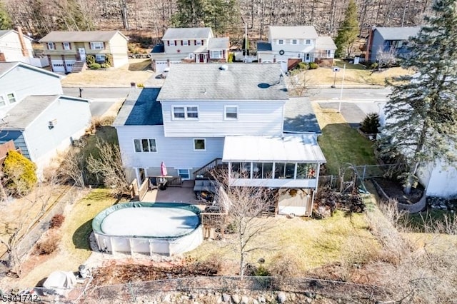 bird's eye view featuring a residential view