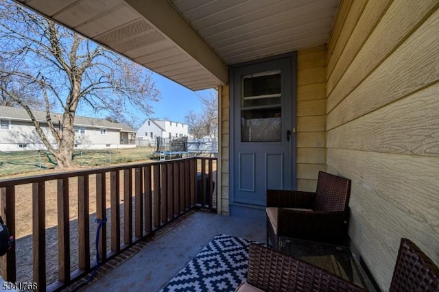 balcony with a residential view