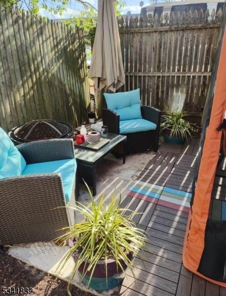 balcony with an outdoor living space