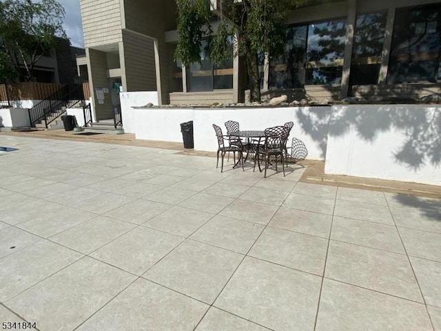 view of patio featuring entry steps