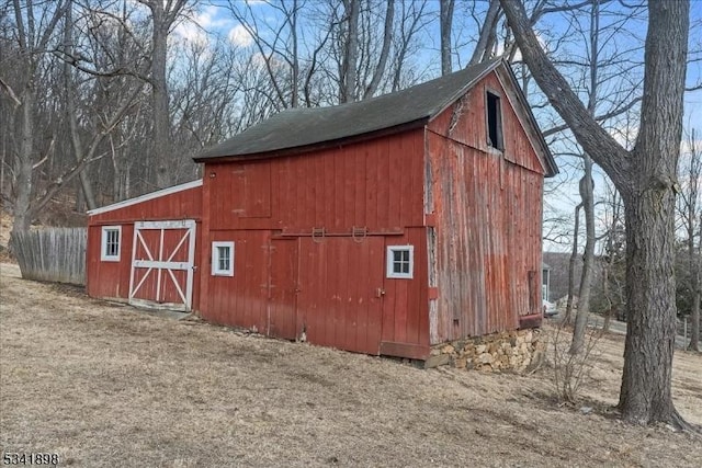 view of barn