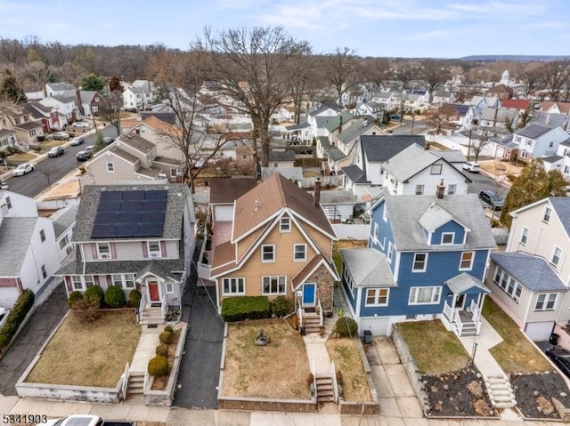 aerial view featuring a residential view