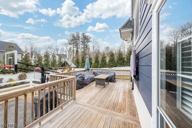 view of wooden terrace