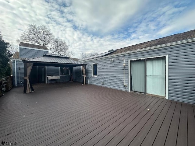 deck with a gazebo