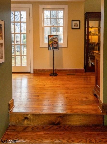 interior space featuring wood finished floors