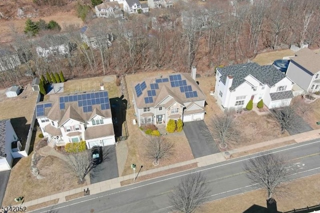 aerial view featuring a residential view