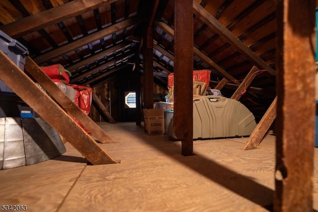 view of attic