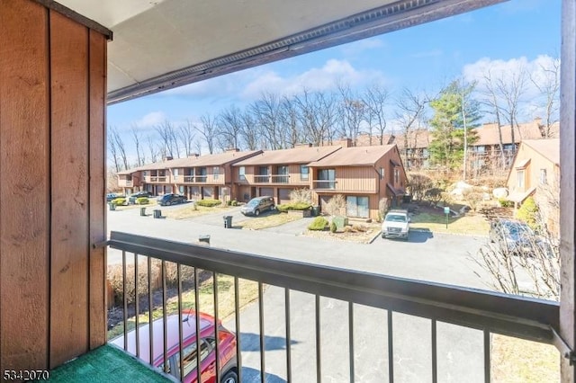 balcony featuring a residential view