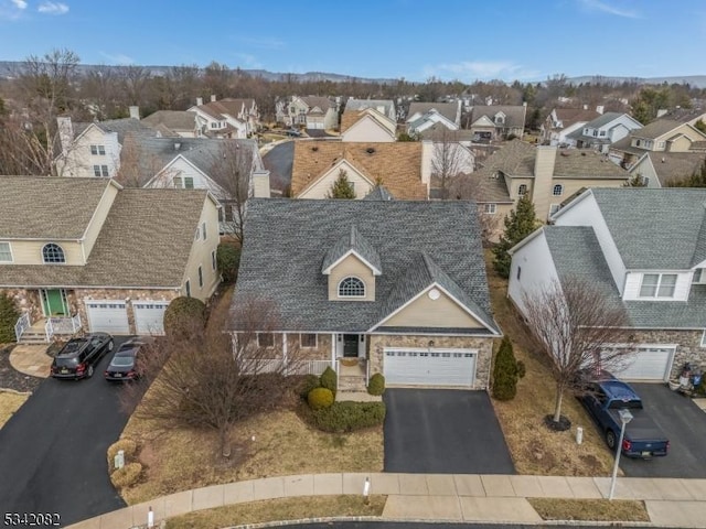 bird's eye view featuring a residential view