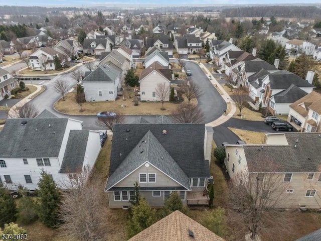 bird's eye view with a residential view