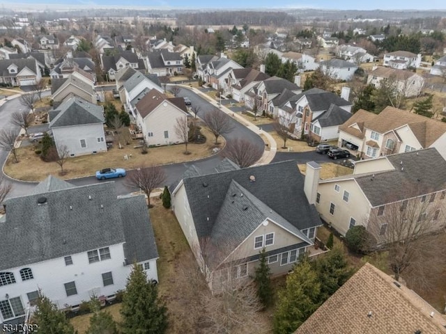 drone / aerial view with a residential view