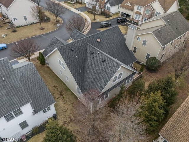 aerial view featuring a residential view