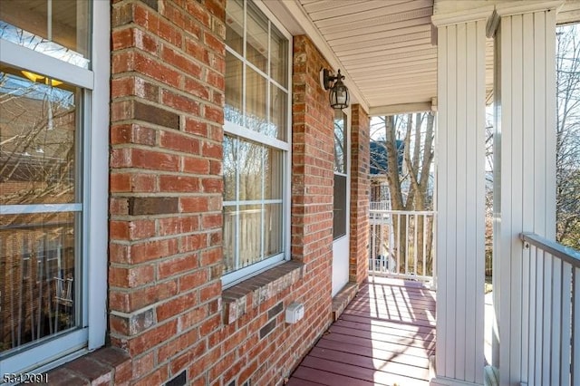 balcony with covered porch